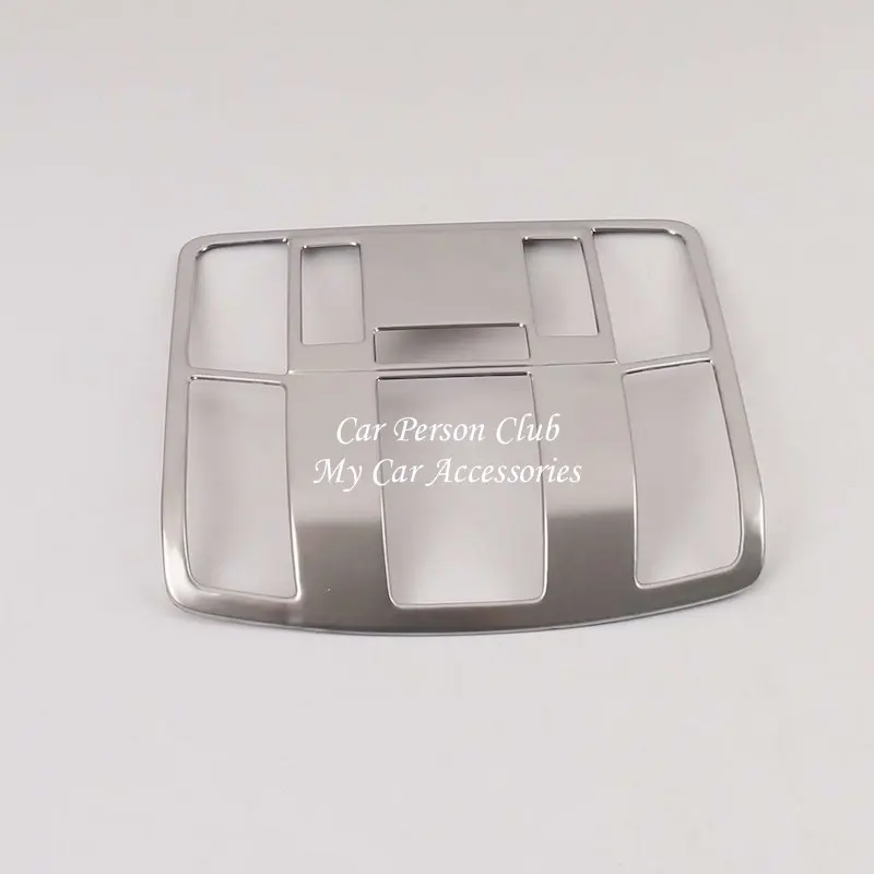 04-Silver Front Интерьерный аксессуар из нержавеющей стали для Mitsubishi Eclipse Cross, переднее заднее освещение для чтения, лампа, рамка, панель, крышка - Цвет: 04-Silver Front