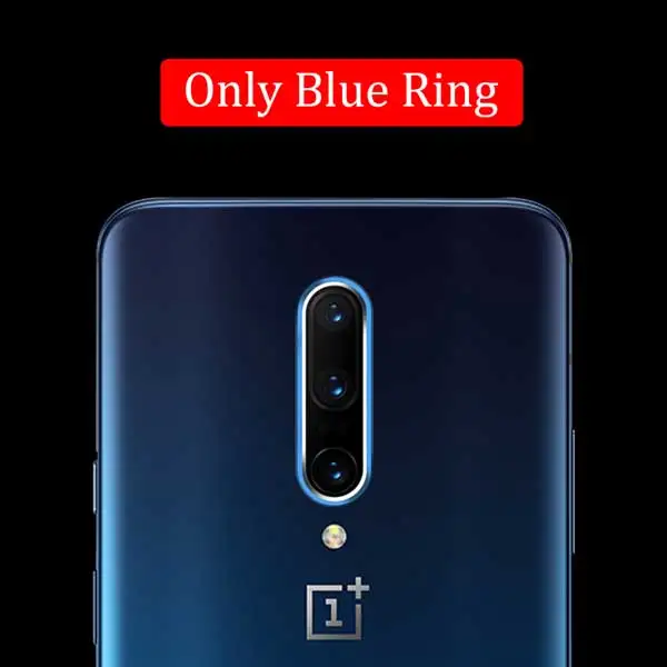 Защитное стекло для экрана OnePlus 7 Pro 6T 6, закаленное стекло для One Plus 6T 7, Защитное стекло для объектива камеры и кольцевой чехол - Цвет: Only Blue Ring