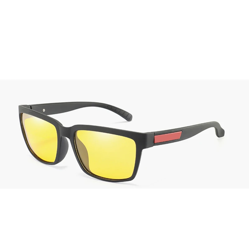 Классические мужские Солнцезащитные очки женские поляризованные винтажные брендовые дизайнерские Квадратные Солнцезащитные очки Роскошные поляризационные для вождения Gafas de sol hombre - Цвет линз: C4Black Yellow