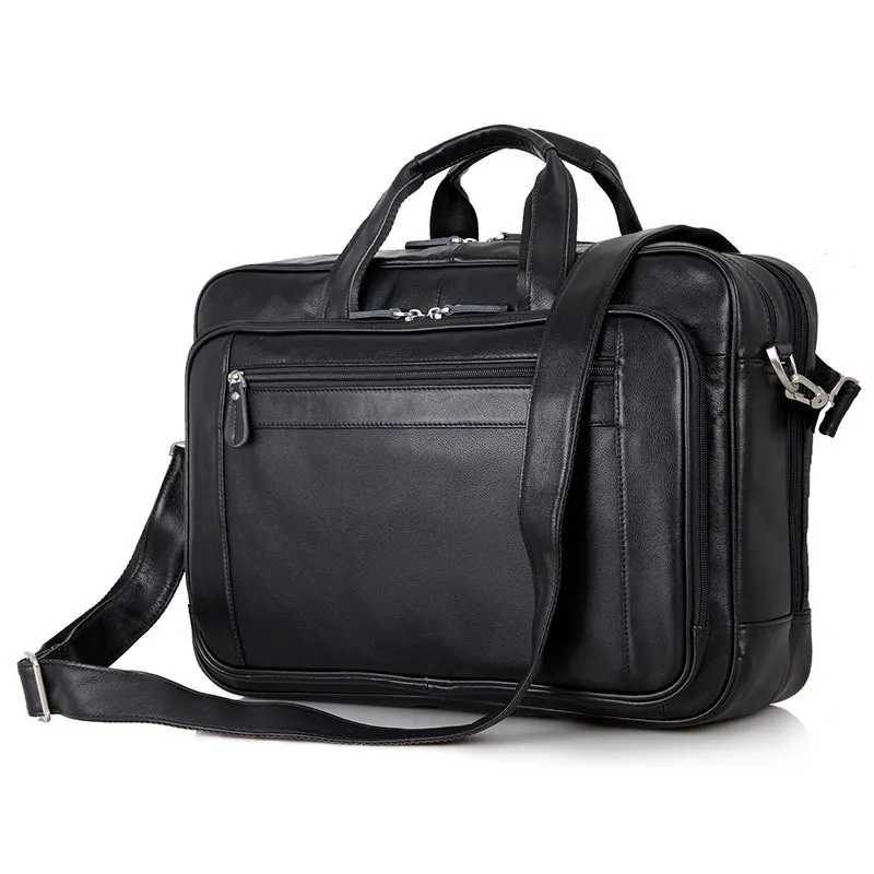 

Men Cow Genuine Leather Business Briefcase Laptop Handbag Male Shoulder Messenger Bag Briefcase High End Crossbody Travel Bag