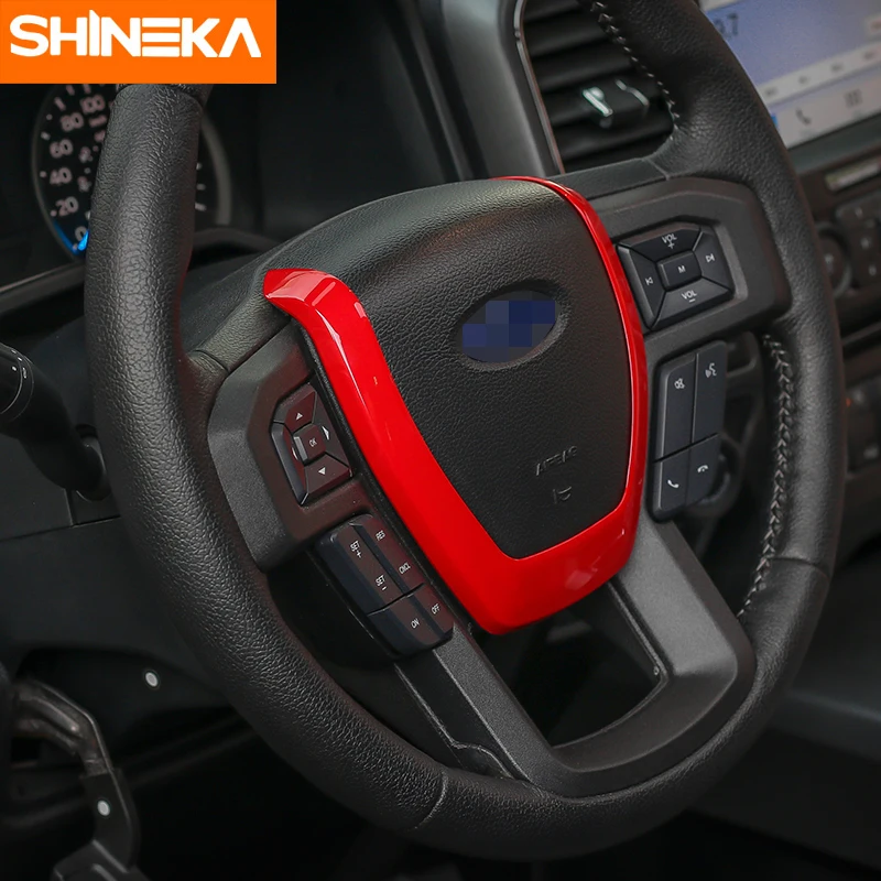 SHINEKA ABS чехлы на руль декоративная отделка наклейка для Ford F150 2015 2016 аксессуары