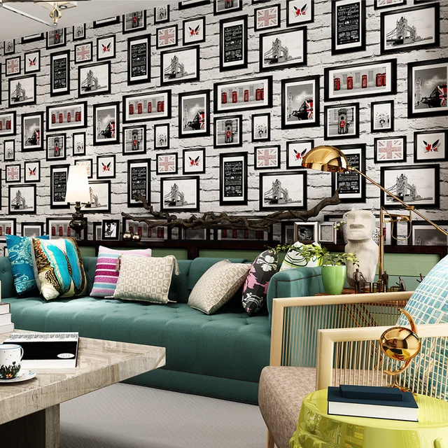 Bilderrahmen Tapete punahou moderne britische stil wei ziegel tapete bilderrahmen gem lde tapete sofa hintergrundbild.jpg 640x640 - Bilderrahmen Tapete