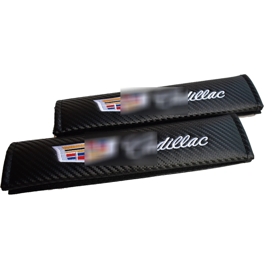 

2PCS/set carbon fiber seat seat belt gasket set forkairdrack seat belt