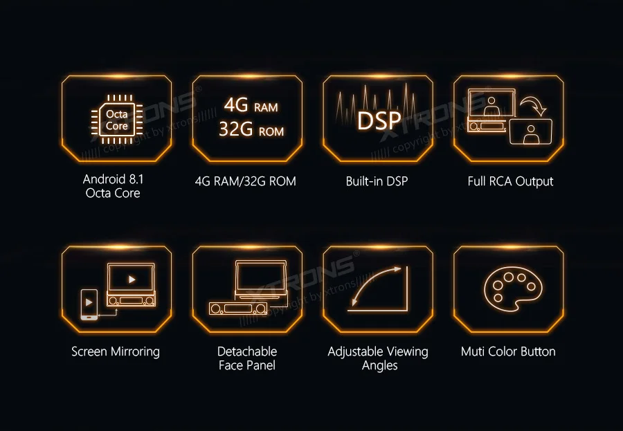 XTRONS Универсальный " Android 8,1 One 1 Din радио автомобильный стерео dvd-плеер DSP RCA USB 1080P gps навигация рулевое колесо wifi OBD