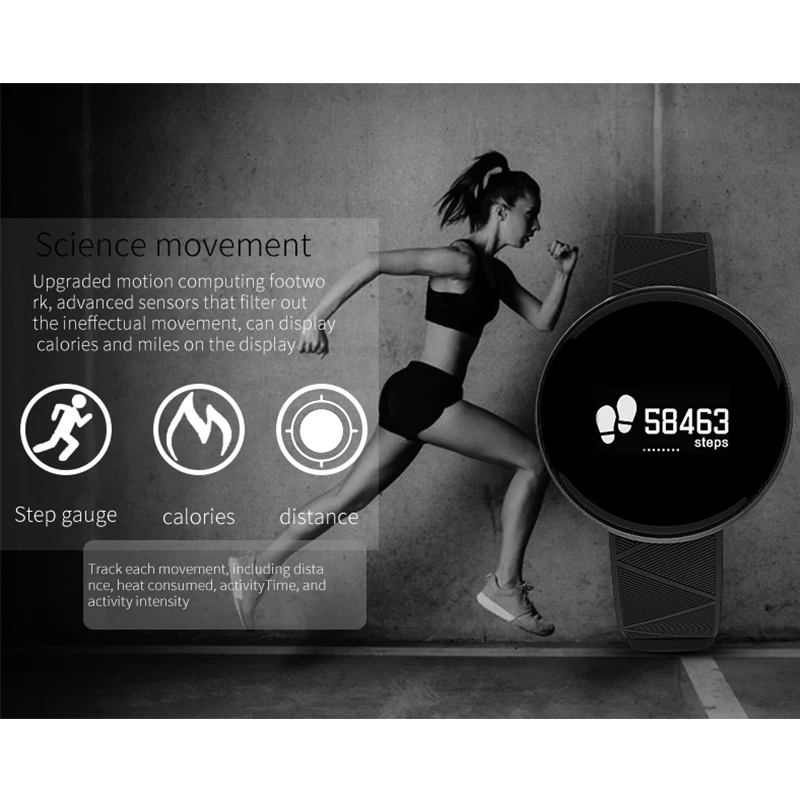 S12 Smart Watch Bluetooth Sport Men Watches Heart Rate Blood Pressure Test Multi-functional Exercise Anti-lost Smartwatch reloj