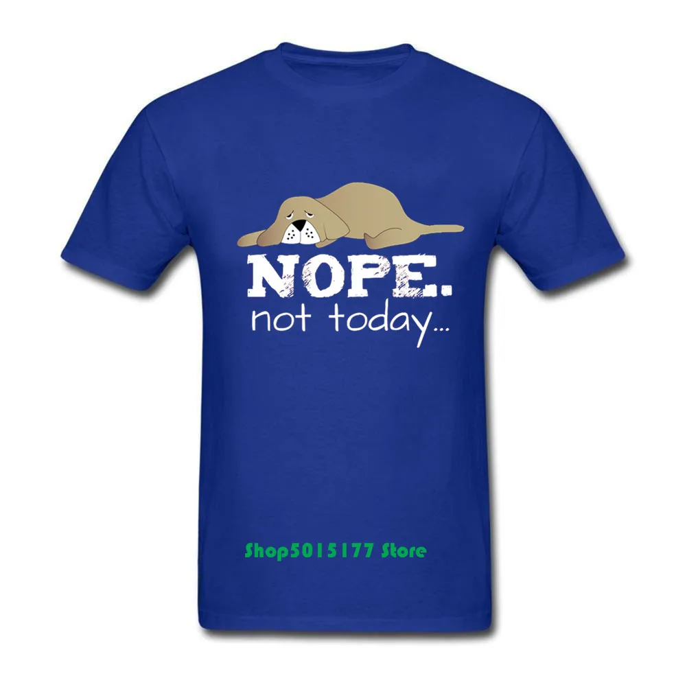 Nope Not Today футболка забавная мультяшная собака Спящая Мужская с короткими рукавами