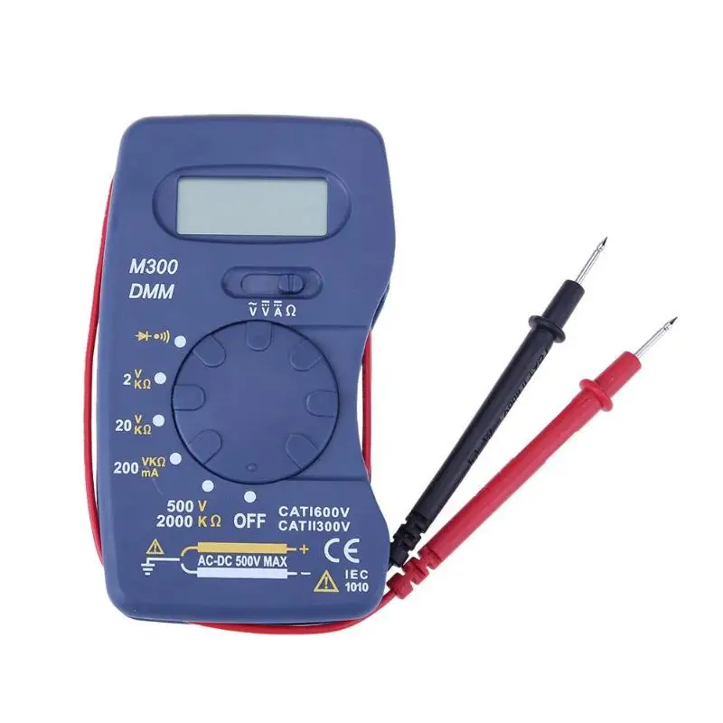 M300 Portable Ultra-thin Digital Multimeter Mini Pocket Integrated Multimeter AC/DC Ammeter Voltmeter Ohmmeter 1999 Counts Tool