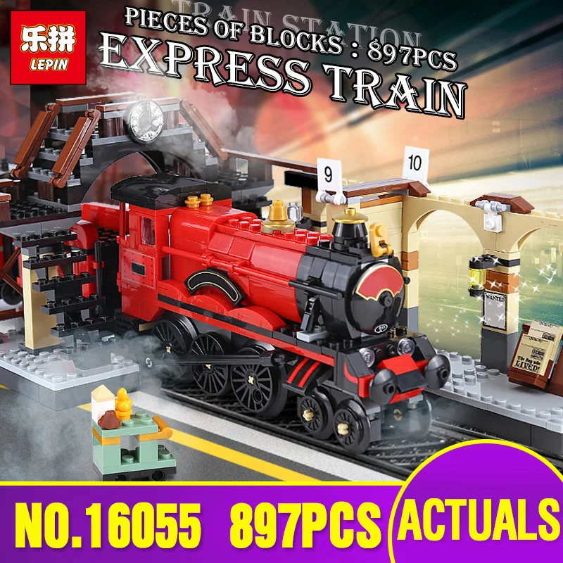 

DHL 16055 Harry Toys Potter Compatible with Legoing 75955 Hogwarts Express Set Building Blocks Bricks Kids Toys Christmas Gift