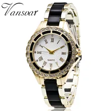 Vansvar Mode Femmes Montre En Or De Luxe En Acier Inoxydable Montres À Quartz Casual Montres Relogios Femininos Cadeau Horloge 1983