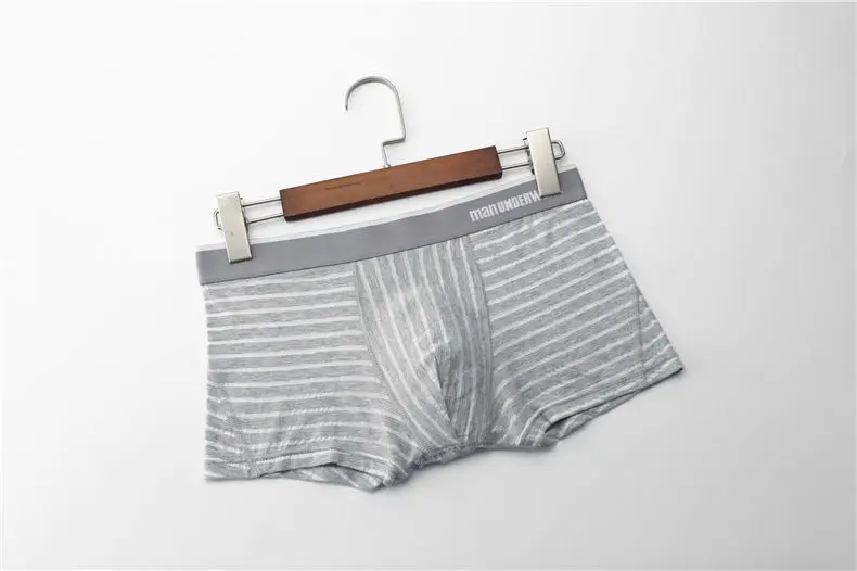 UYEEMU 3Pcs Lot Shorts Boxers Men Underpants Cotton Striped Mens Boxers Breathable Sexy Underwear Brand Male Panties Homme Pull-04