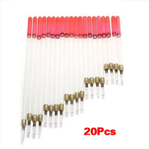 

BMDT-20 Clear Crystal Waggler Fishing Fish Floats Floating Stem Tube Set