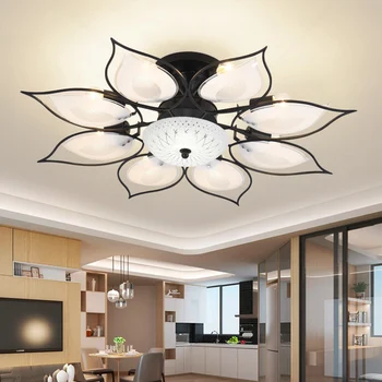 

Flower shape ceiling Hotel Restaurant lights living room bedroom Creative fashion iron + glass ceiling lamps-za FG882