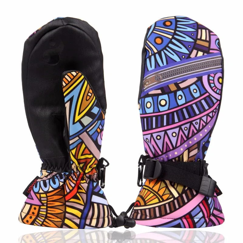 Женские лыжные перчатки из искусственной кожи для езды на мотоцикле