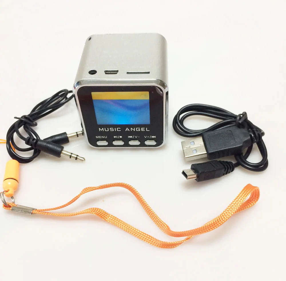 Цифровые колонки с ЖК дисплеем поддержкой MicroSD /TF карты/линейный mp3 плеер мини FM