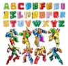 26 English Letter Transformation Alphabet Robot Animal Creative Educational Action Figures Number Robot Building Block Model toy ► Photo 2/4