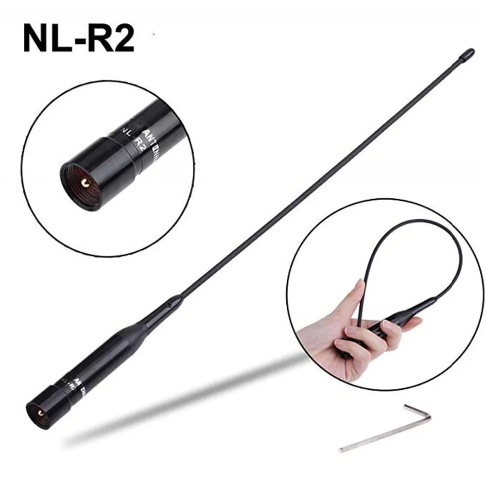 2 шт. NL R2 Двухдиапазонная мобильная антенна Ham Радио VHF UHF 144/430 MHz Гибкая Whip 259