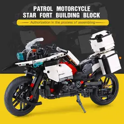 Technic MOC R 1200 GS Patrol мотоцикл строительные блоки наборы кирпичи классическая модель автомобиля игрушки, совместимые с 42063