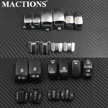 

Black Chrome Hand Controls Housing Switch Cover Button Cap Kit For Harley Softail Dyna Road King Heritage Tour Glide Fatboy