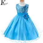 Save 5.8 on Children Summer Dress Vestidos Birthday Girls Dress Wedding Sequin Sleeveless Princess Dresses For Girls Clothes Kids Clothing