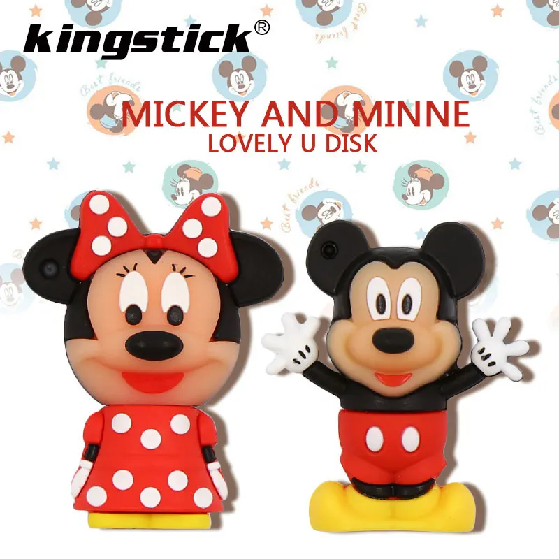 

cartoon 4GB Mickey Minnie 2 style usb flash drive usb 2.0 8GB 16GB 32GB 64GB pendrive gift U disk pen drive usb Free shipping