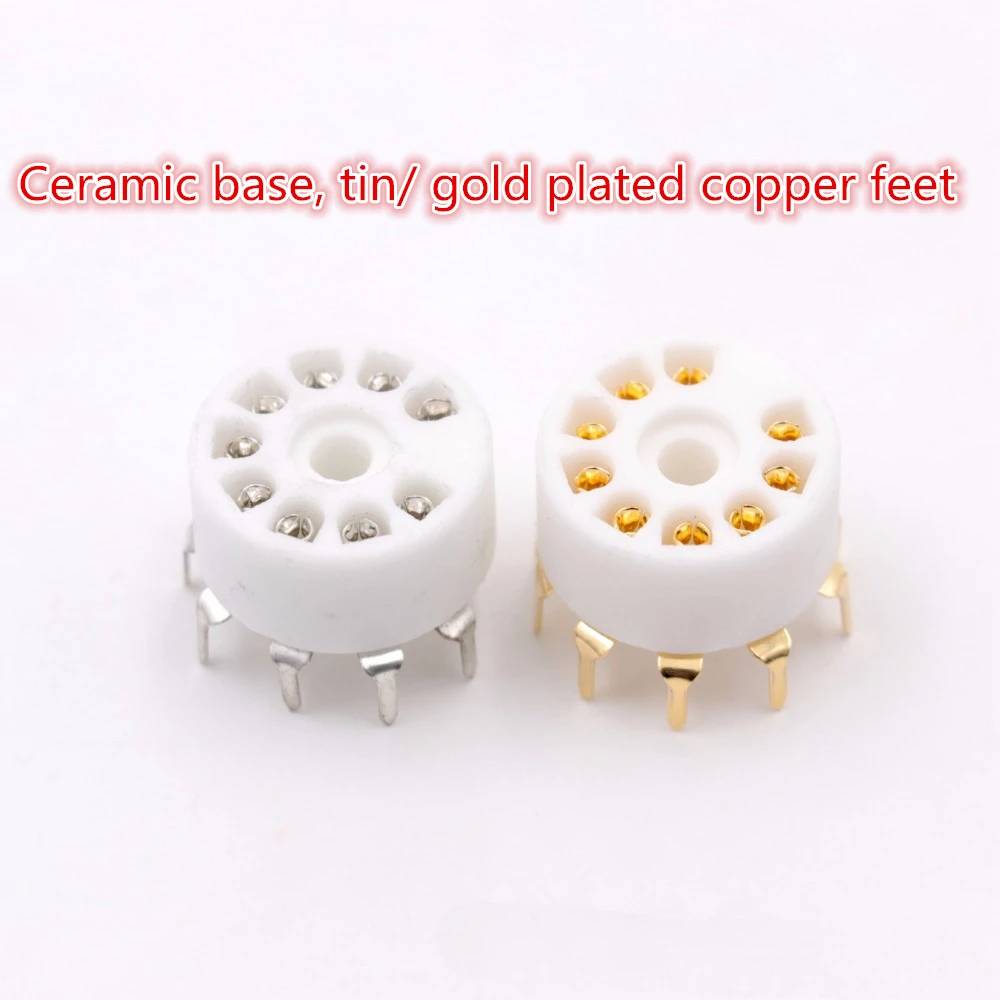 

Ceramic 9pin B9A PCB MOUNT Tube Socket FOR 12AX7 EL84 12AT7 12AU7 6DJ8 ECC82 EF86 ect Hifi Audio Vintage AMP DIY 10PCS