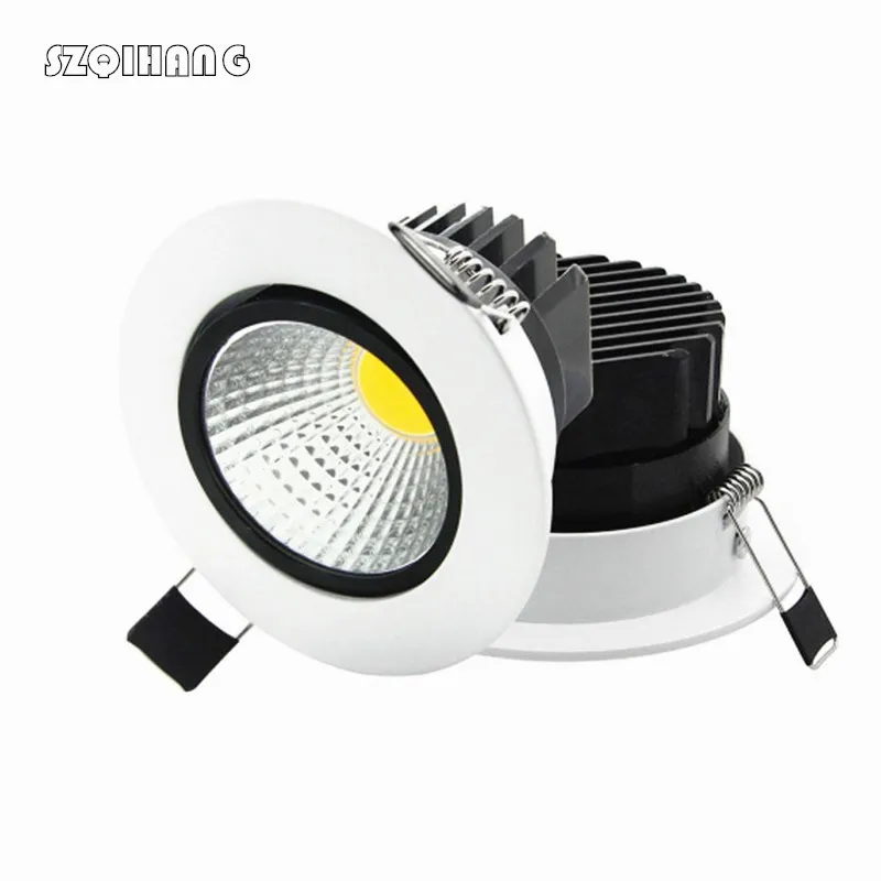 

Dimmable Led downlight light COB Ceiling Spot Light 7w 10w 12w 15w 85-265V ceiling recessed Lights Indoor Lighting
