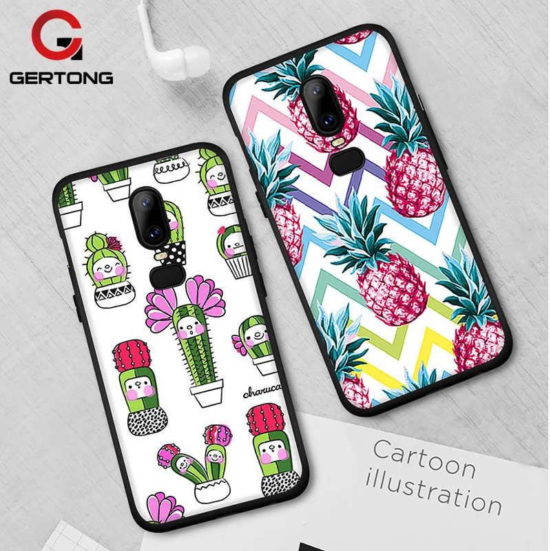 

Printing Patterned Silicone Case For Oneplus 6 5T 5 T One Plus 6 5T Oneplus6 A6000 1+5 Matte TPU Cover Cut Cat Cases Conque