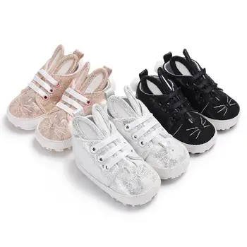 

Toddler Baby Shoes Boy Girls Hairball Crib Shoes Newborn Baby Rabbit Ear Sneakers 2018 Fashion Baby First Walkers