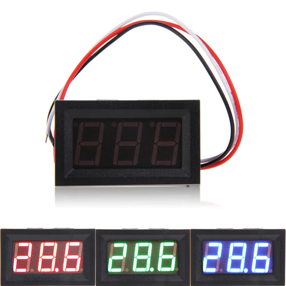 NG4S цифровой вольтметр постоянного тока 0 10 в RGB Светодиодная панель дисплей