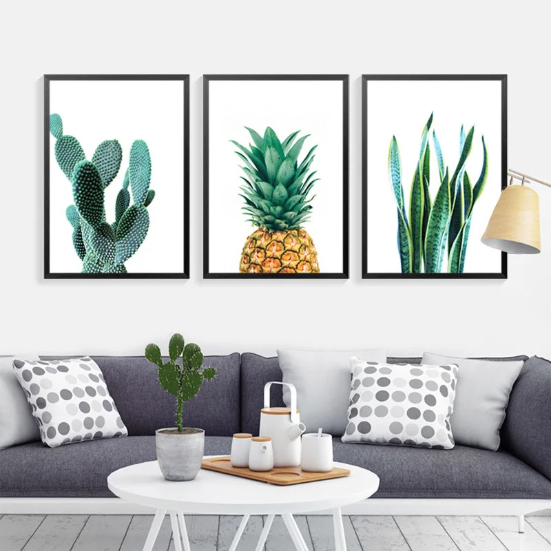 

Cactus Wall Art Canvas Painting Home Decor Wall Paintings Pineapple Wall Pictures For Living Room Canvas Prints Poster Unframed