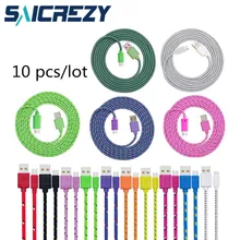 10 шт./партия 1 m/2 m оплетка из нейлона micro usb Зарядное устройство шнурами, мини usb для быстрой зарядки приятный для samsung galaxy Xiaomi HTC LG android телефон