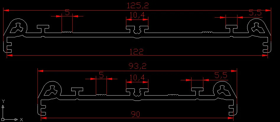 UM90 PCB Длина 151-200 мм профиль монтажная панель базовый корпус для печатной платы PCB din-рейку монтажный адаптер