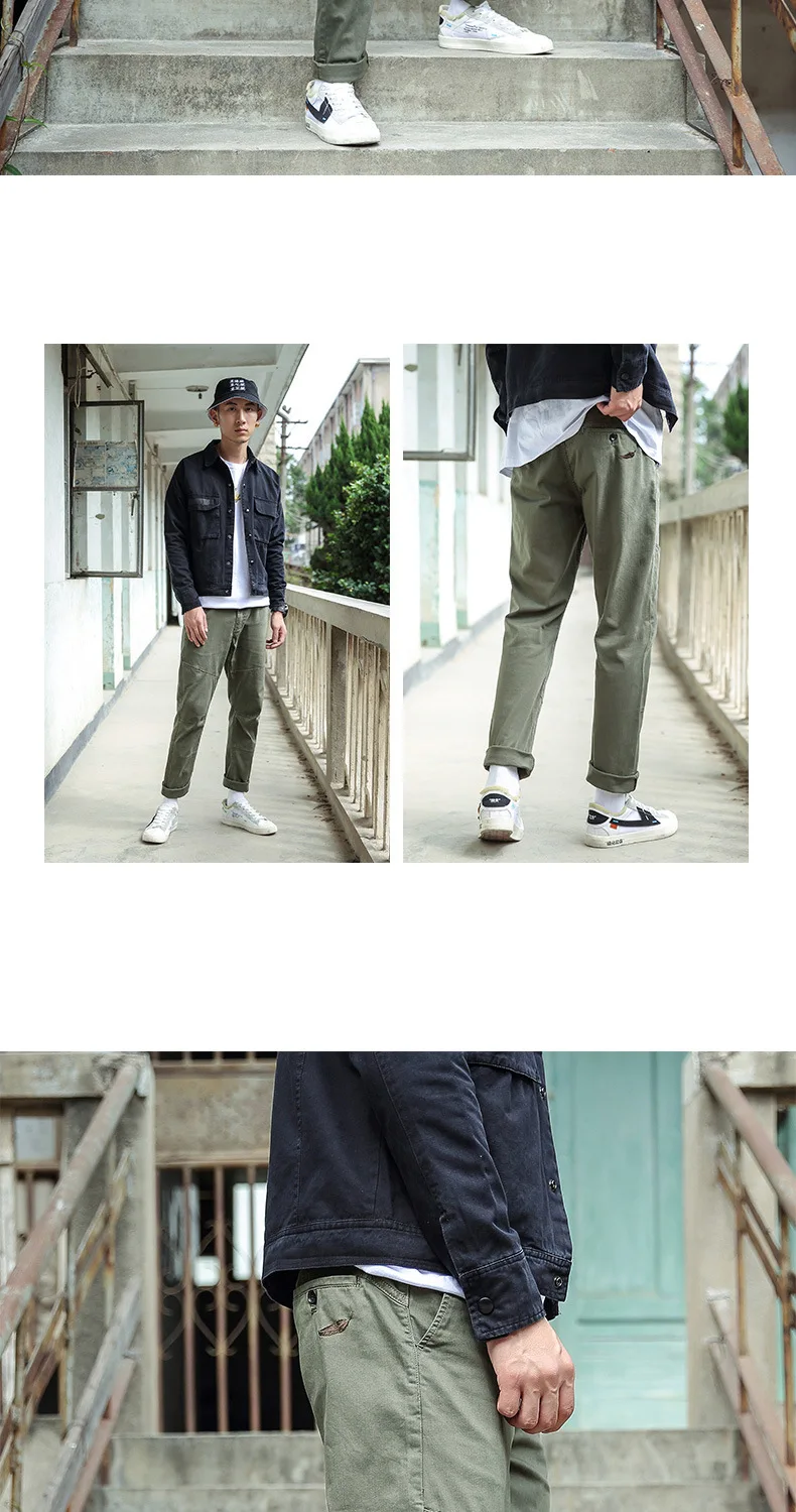 Для мужчин s Modis прямые штаны хлопковые свободные штаны Большой тренд японский мотобрюки четыре сезона модные корейские брюки для девочек