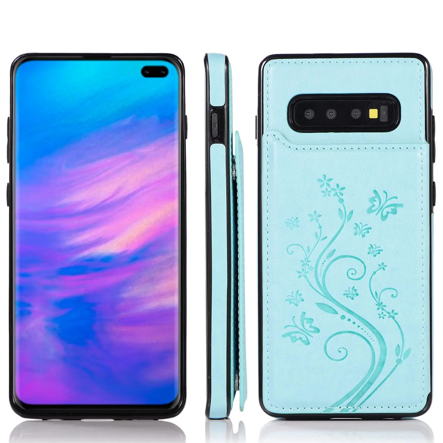 Роскошный чехол-портмоне для samsung Galaxy S10 Plus S10E Coque на Galaxy S9 S8 Plus S7 Note8/9 держатель для карт рельефный чехол из искусственной кожи