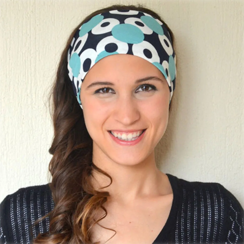High Quality Print Fabric Turban Headband For Women Girl Boutique Wide