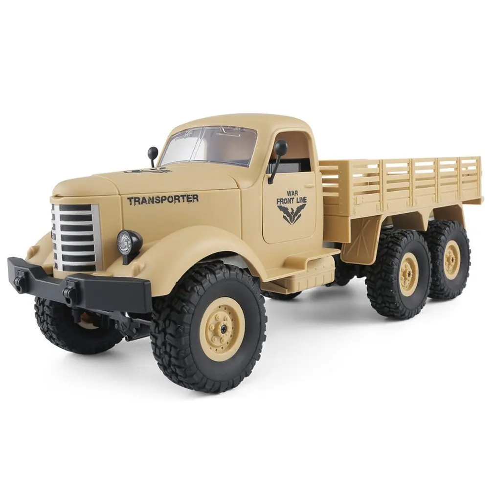 

JJRC Q60 2.4G RC 1:16 Machine Remote Control 6 Wheel Drive Tracked Off-Road Military RC Truck Electric Toy for Children