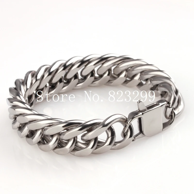 Мужской серебряный браслет из нержавеющей стали 316L 20 мм|bracelet jewelry holder|bracelets boys