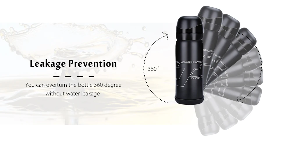 800ML Stainless Steel Vacuum Insulated Bottle Outdoor Sports Thermal Coffee / Water Kettle