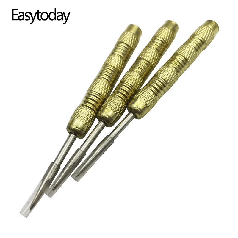 Easytoday 9Pcs/set High Quality Darts Barrel Iron Plated Copper Professional Darts Accessories Darts Steel Tip Set