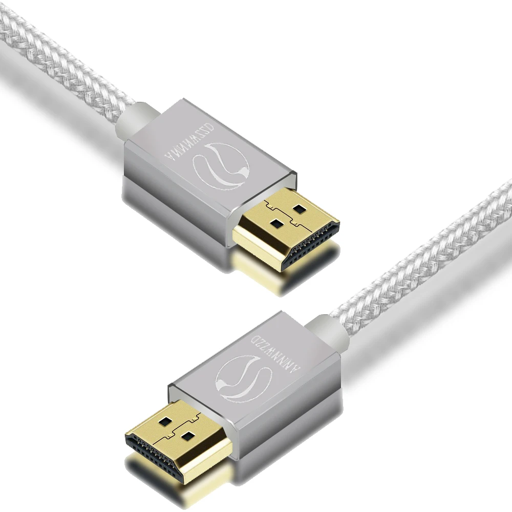 Кабель HDMI-HDMI 2,0(4 K) готовый-плетеный шнур 28AWG-высокая скорость 18 Гбит/с-Позолоченные разъемы-Ethernet, возврат звука