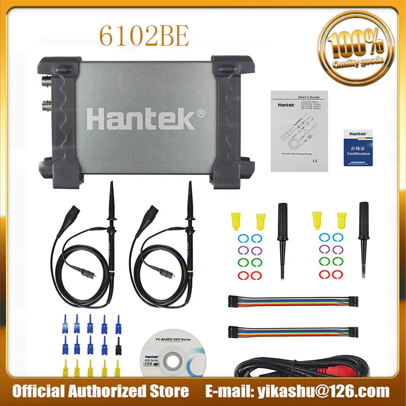 Hantek 6102BE Цифровой мультиметр осциллограф ЖК дисплей USB хранилище ПК на основе