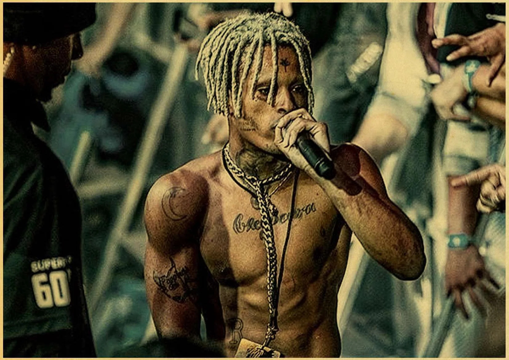 Классический американский рэппер Xxxtentacion Ретро плакат крафт-бумага наклейка для украшения дома стикер на стену - Цвет: E074