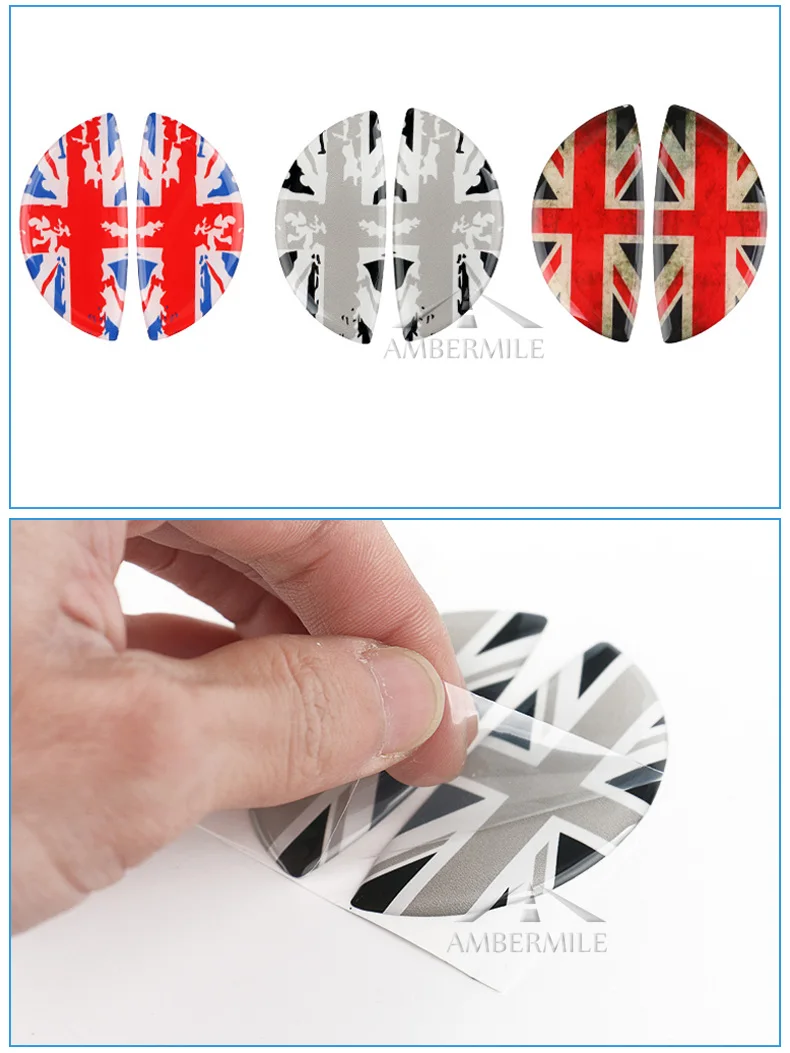 3D Epoxy Car Interior Door Handle Cover Stickers for Mini Cooper R56 R55 R60 R61 Countryman Accessories Car Styling (3)