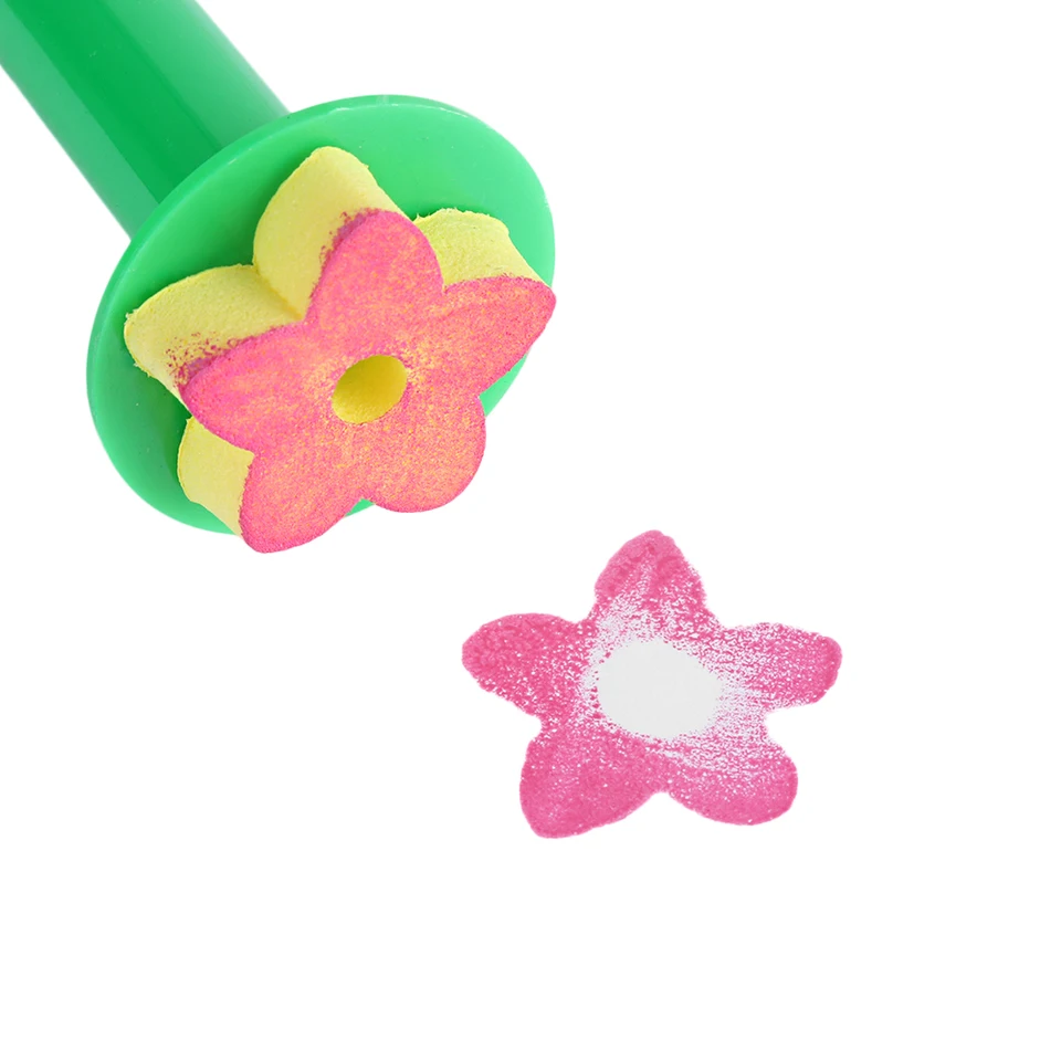 47//48pcs Schwamm Malerei Pinsel Stempel Set Kinder Zeichnung Werkzeuge für DIY~