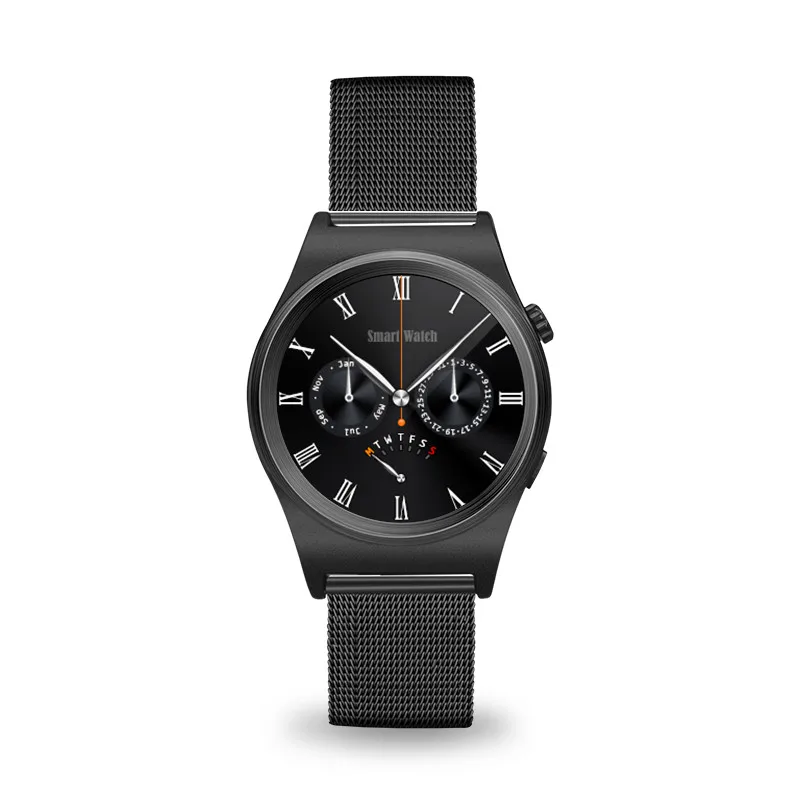 

Smartch 2017 X10 Fullly Rounded Smart Watch Suppors tHeart Rate Monitor Bluetooth 4.0 Real Leather Smartwatch Supports Arabic