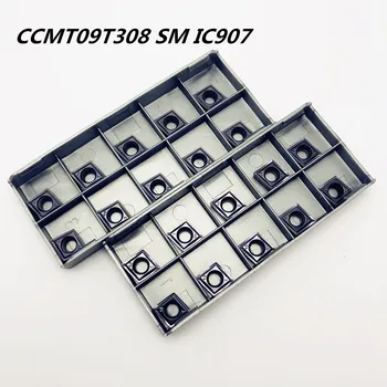 

10Pcs CCMT09T308 SM IC907 high precision carbide insert CCMT 09T308 outer milling cutter lathe tool milling cutter CNC tool