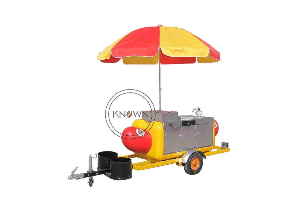 

Practical and affordable hog dog food trailer cart fast food kiosk with awning for sale