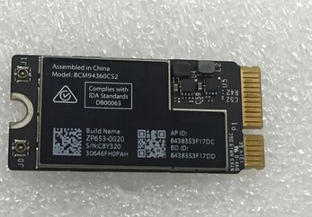 Беспроводная Wifi карта Broadcom Bcm94360CS2 BCM94360CS2AX Bluetooth Bt для A1466 A1465 A1370 1369