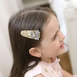 Для маленьких девочек кнопки клип звезды BB заколки для волос ребенка аксессуары для волос головные уборы для детей L23