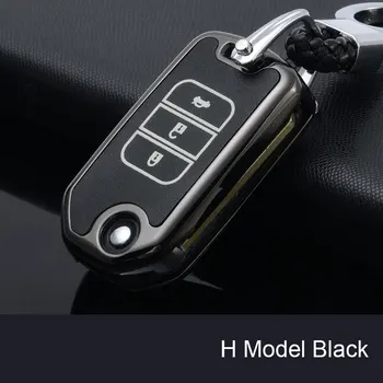 

Zinc Alloy Car Key Case Foding Flid Keychain Remote Cover for Honda 2016 2017 CRV Pilot Accord Civic key wallet